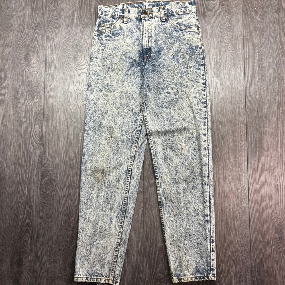 Vintage Levis 550 Acid Wash Jeans Mens 30x32 Orange Tab High Rise Tapered USA - Picture 4 of 12